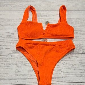 Fashion Nova Vibrant Orange Bikini Set